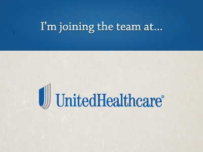 Joining the team at United Healthcare blue chaparral texture united healthcare