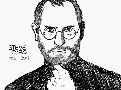 Steve Jobs cartoon comic illustration