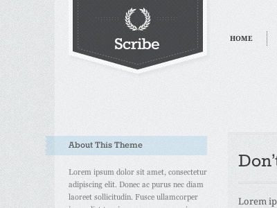 Scribe ribbon texture writing