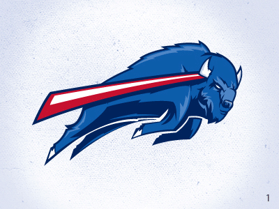 Buffalo Bills Concept Logo bison branding buffalo buffalo bills bull horns illustration lighting logo rough sketch thunder vector