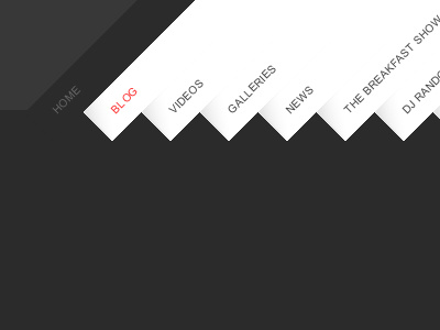 Tilted Navigation navigation ui web design