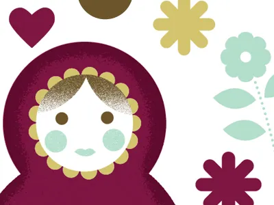 Matryoshka Doll hero design studio illustration russian doll