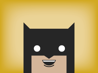 Oh herro, Batman! batman illustration smile vector