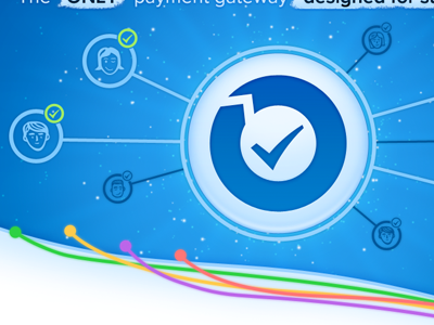 Recurly Check blue check colorful graph recurly steedicons success