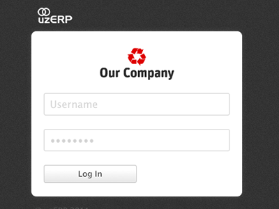 uzERP Log In black erp in log uzerp white white label