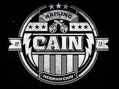 Raising Cain americana art cain castle derrick derrick castle design drawing graphic design herman cain illustration logo nashville nashvillemafia pizza politics president straw castle typography