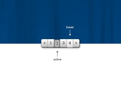 Mini Navigation 3d active buttons hover mini nav ui web design