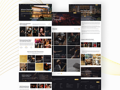 E&H - Music School Web Design branding design figma landingpage logo ui uiux ux web webdesign website