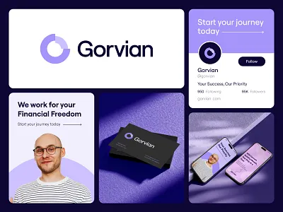 Gorvian - Finance Visual Identity & Branding bank logo banking brand guidelines brand identity branding business logo finance app finance business finance logo financial logo fintech logo graphic design investment logo design minimalist logo modern logo money saas logo trading visual identity