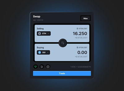 Swap trading - UI 3d crypto crypto exchange design device figma swap trading ui