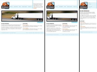 Dimension responsive web