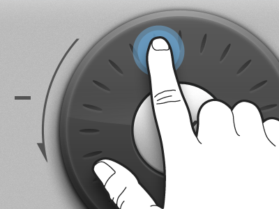 Turn it Down design ios jog ui wheel