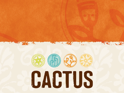 Cactus Menu cactus orange restaurant texture