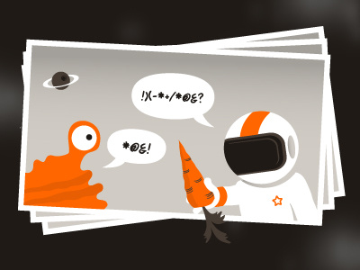 Selling star alien illustration presentation star vectors