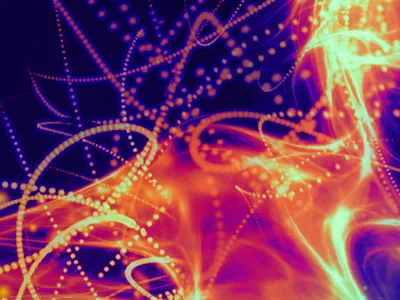 The Runner area105 digital illustration glow light