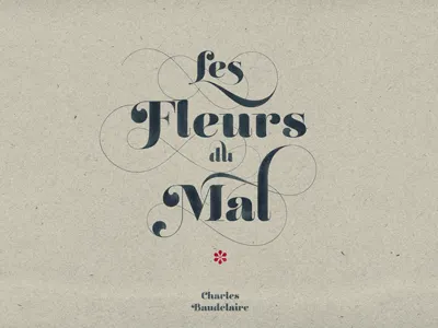 Les Fleurs Du Mal Final Detail fancy lettering lettering type typeface typo typography