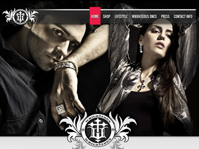 Wrighteous Jewelry - Site Design Concept dark design get jewelry models site web wrighteous