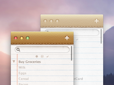 Diligence Windows app custom diligence gtd leather ui