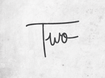 Two 2 bw custom type illustration script two