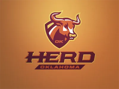 Herd Logo 6 bull cattle football herd logo sport steer