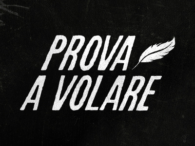 Prova a Volare rough type typography vintage