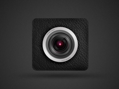 Lens icon camera icon lens