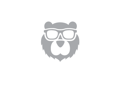 Bear design glasses icon illustration