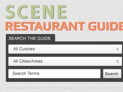 Restaurant Guide adobe fireworks web design