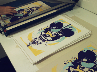 Dead Disney Print 1 dead disney donald mickey screenprint