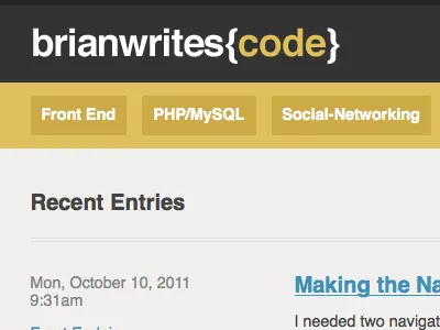 Side-Blog Navigation bar brian code jquery navigation programming side blog writes
