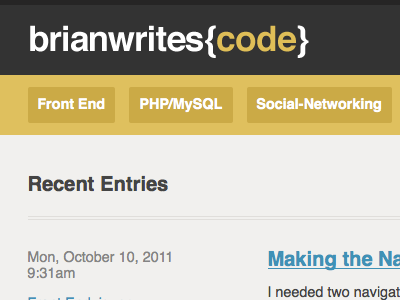 Side-Blog Navigation bar brian code jquery navigation programming side blog writes