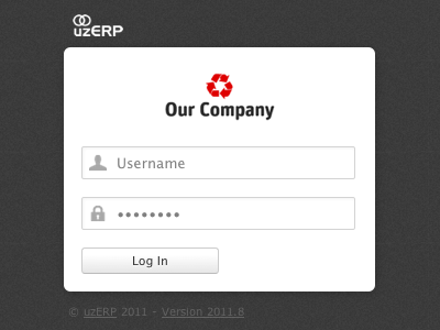 uzERP Log In v2 black erp in log uzerp white white label