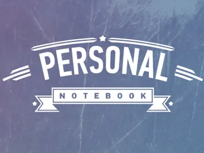 Personal 4 label notebook personal type vintage