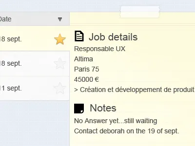 stickers & jobs app application ui web