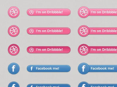 Social Media Icons bars dribbble facebook first shot hover icons media new guy social states