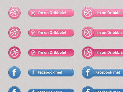 Social Media Icons bars dribbble facebook first shot hover icons media new guy social states