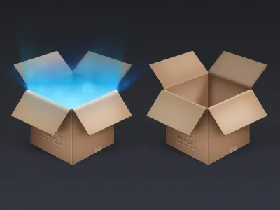 Package Icon box buyme download icon illustration open package zip