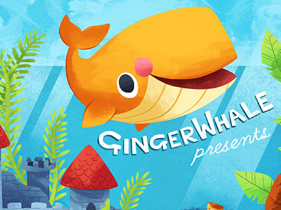 Ginger Whale animal illustration whale