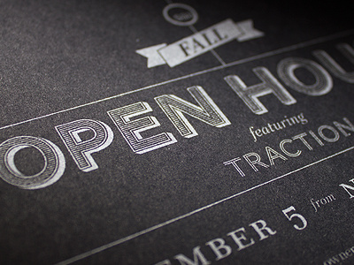 Fall Open House black fall invitation open house pms877 print saa silver