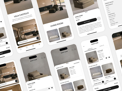 Hotel Shopping: Scan, Tap & Buy with QR Codes ecommerce mobile app ui ux