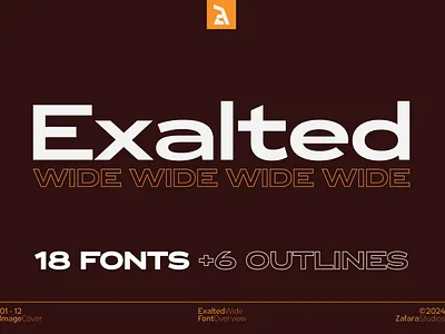 Exalted Wide Fonts app branding commercial design fonts free geometric graphic design illustration logo magazine modern sans serif type design typeface typography ui ux vector