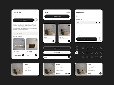 Hotel Shopping guide ui ux components guide ecommerce