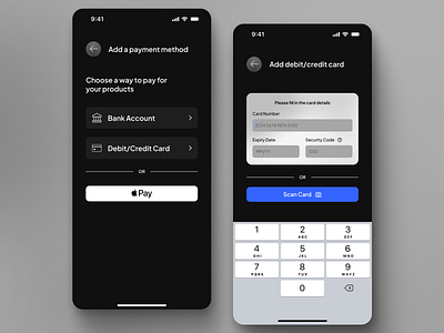 Credit/Card Details - Design Exploration card credit debit details e commerce mobile payment ui ux