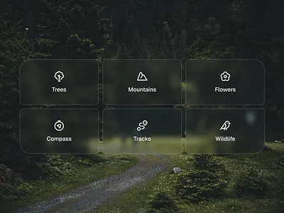 Glassy Effect figma forest glassy effect grid ui ux