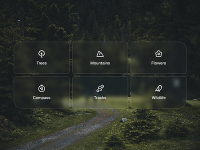 Glassy Effect figma forest glassy effect grid ui ux