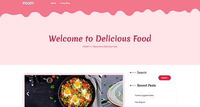 Food Blog - design ui ux web