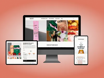 GEST - Collagen Skinmune Sips beauty design dev development ecommerce figma gest health just mobile nextjs online responsive shop shopify sips skinmune store web website