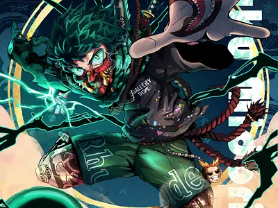 Dark Knight Deku adobe anime anime art animeart art branding character character design deku design digital art fun graphic design hand drawn illustration illustrator logo mha new original