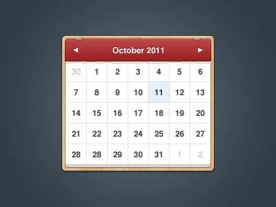 Calendar blue cal calendar date datepicker gui ical interface paper picker red texture time ui user wood wooden