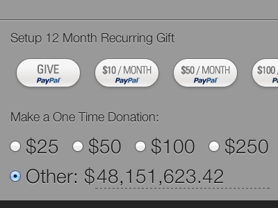 Default Gift Amount? lost